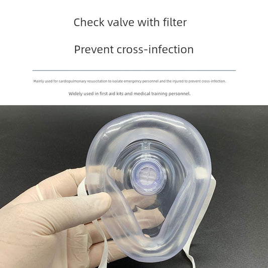 No Case- Adult CPR Pocket Mask Professional First Aid CPR Breathing Pocket Mask Protect Rescuers Artificial Respiration Reuseable With One-way Valve Tools