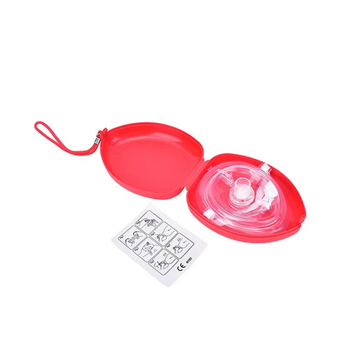 Pocket First Aid Kit CPR Resuscitator Rescue Emergency Breathing Mask Mouth Breath One-way Valve Tools CPR Mask Pocket 1pcs